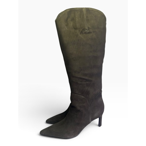 Guess Shoes - GUESS Palisa Green Suede Knee High Boots Size 8.5 M WC Pointed Toe NWB